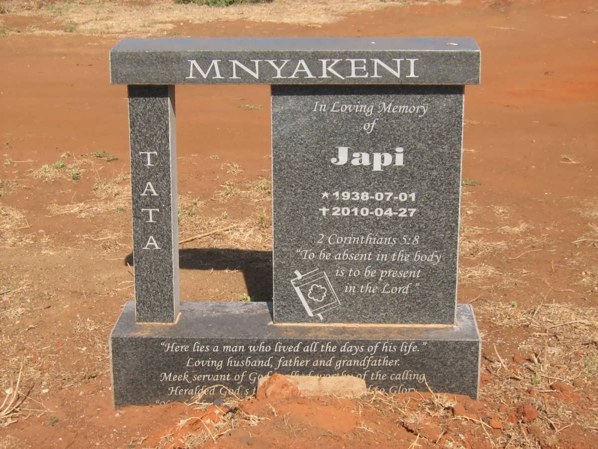 MNYAKENI Japie 1938-2011