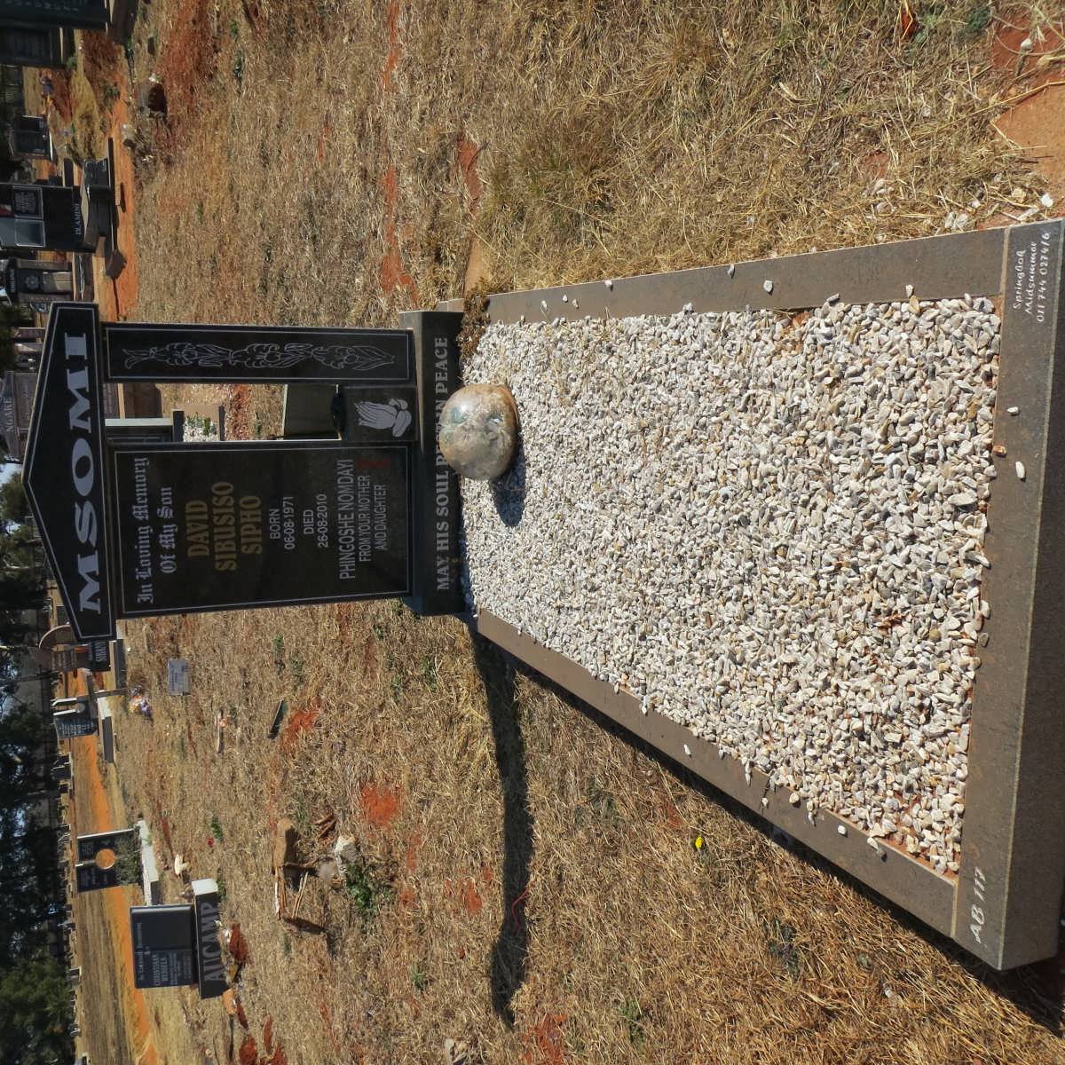 MSOMI David Sibusiso Sipho 1971-2010
