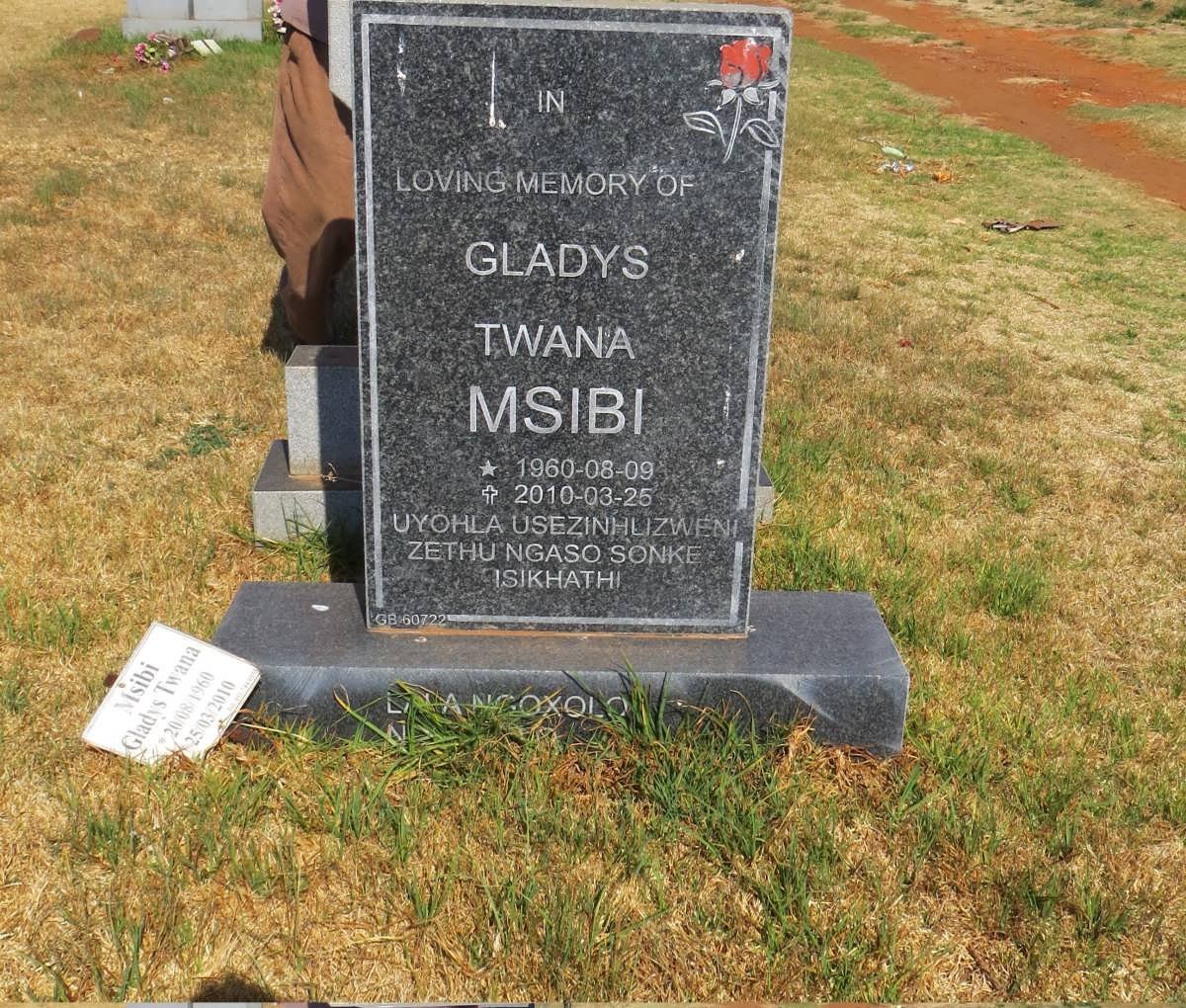MSIBI Gladys Twana 1960-2010