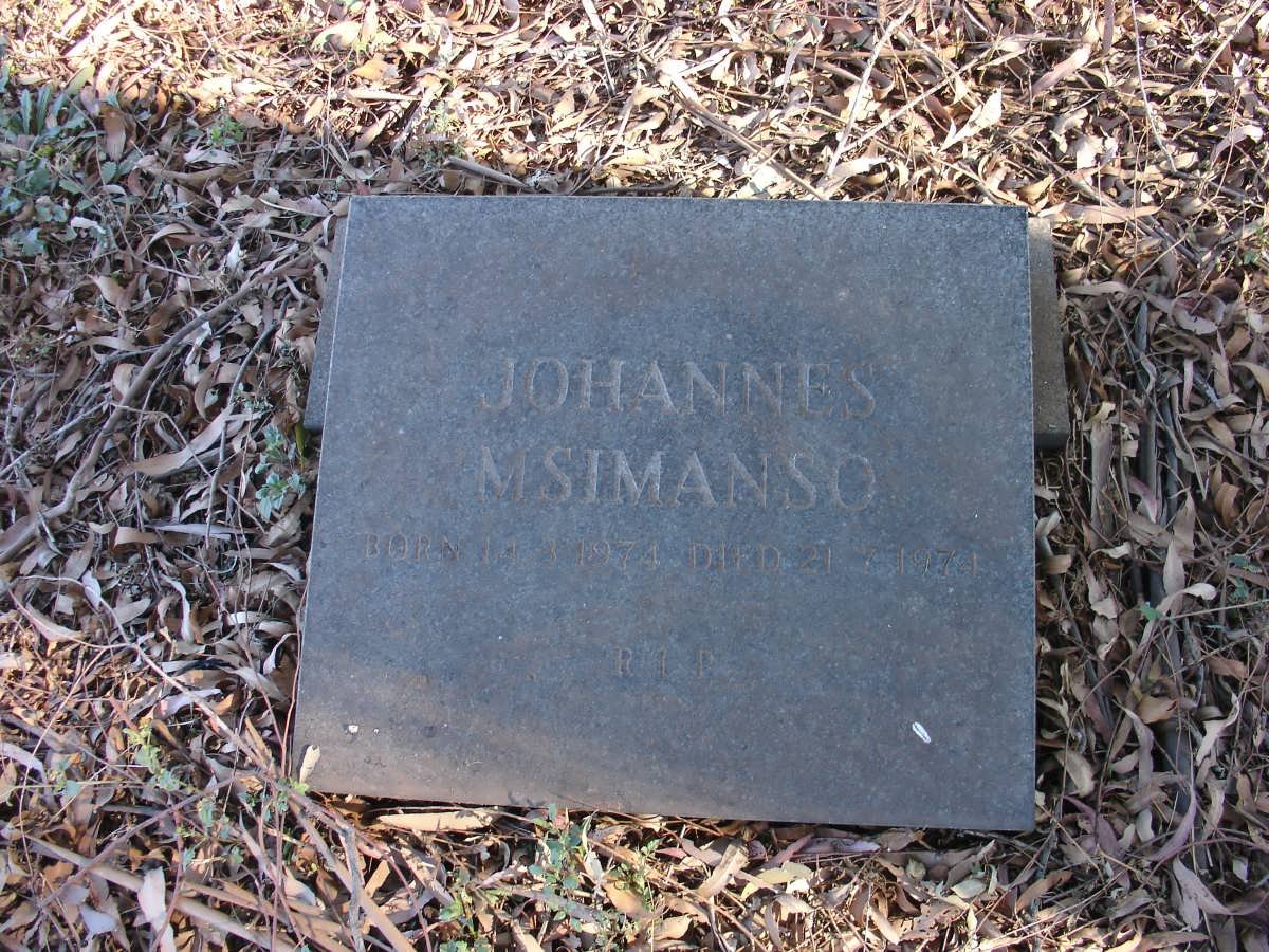 MSIMANSO Johannes 1974-1974