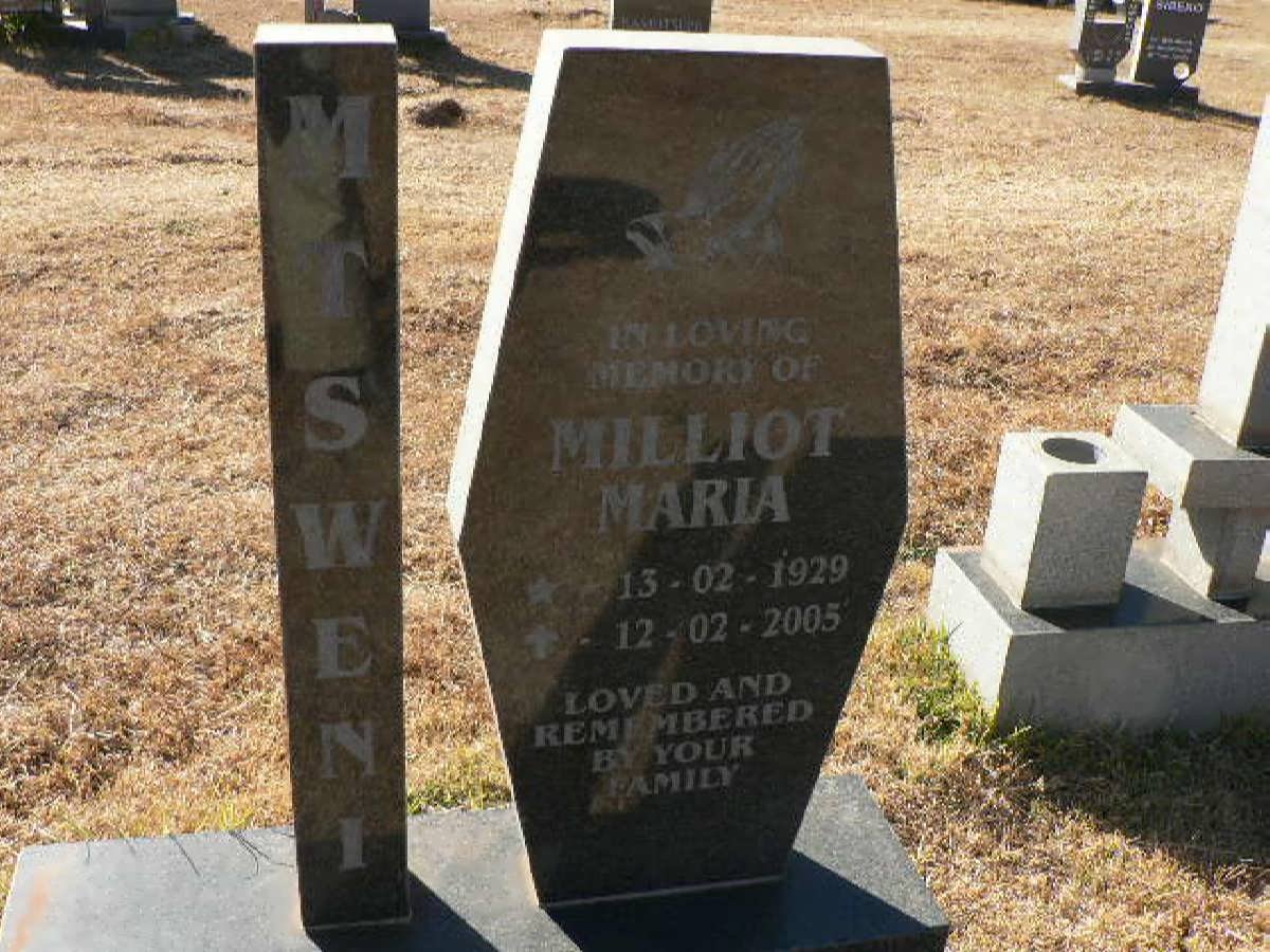 MTSWENI Milliot Maria 1929-2003