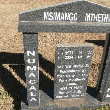 MTHETHWA Nomacala Caroline nee MSIMANGO 1971-2004