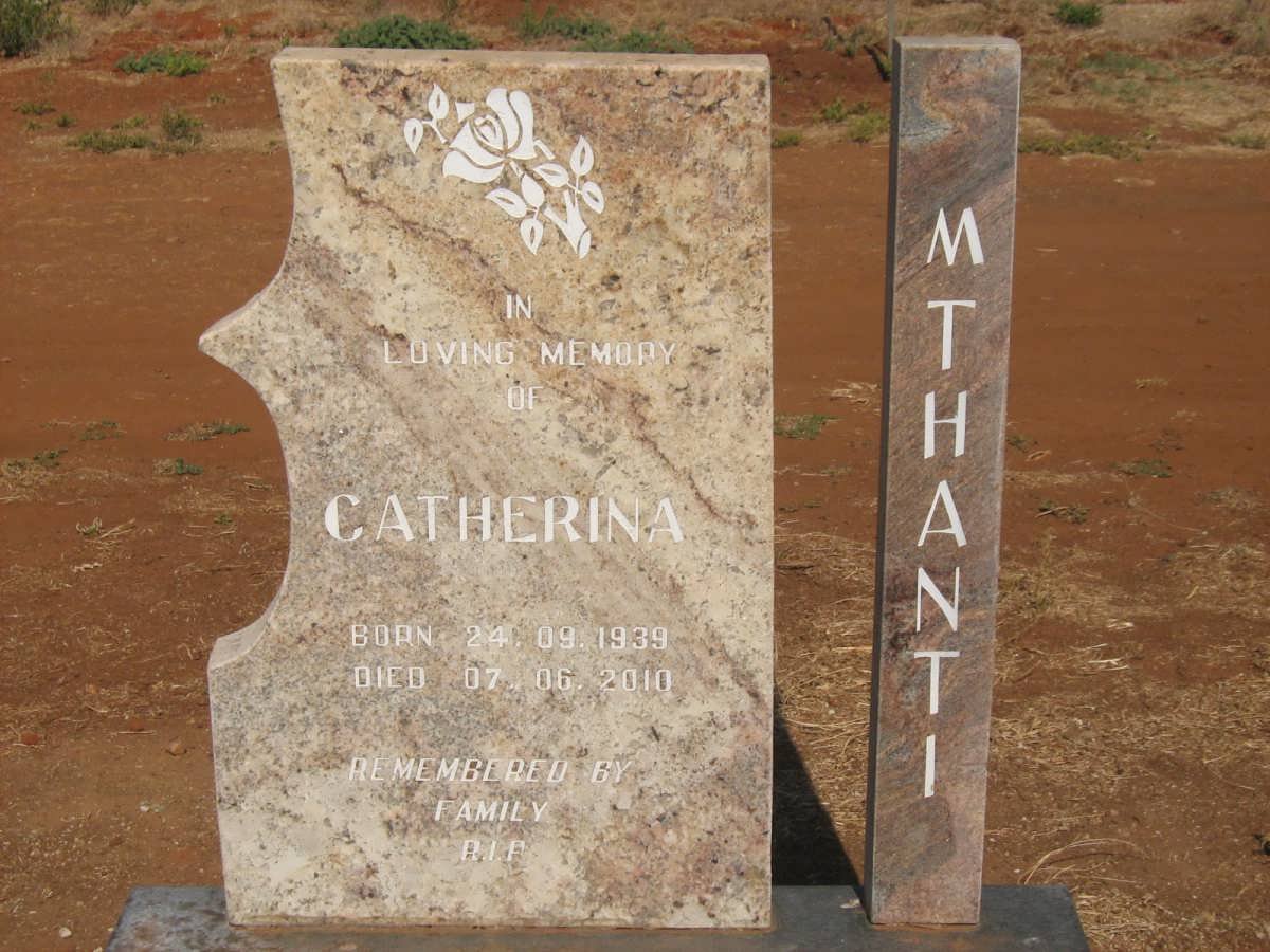 MTHANTI Catherine 1939-2010