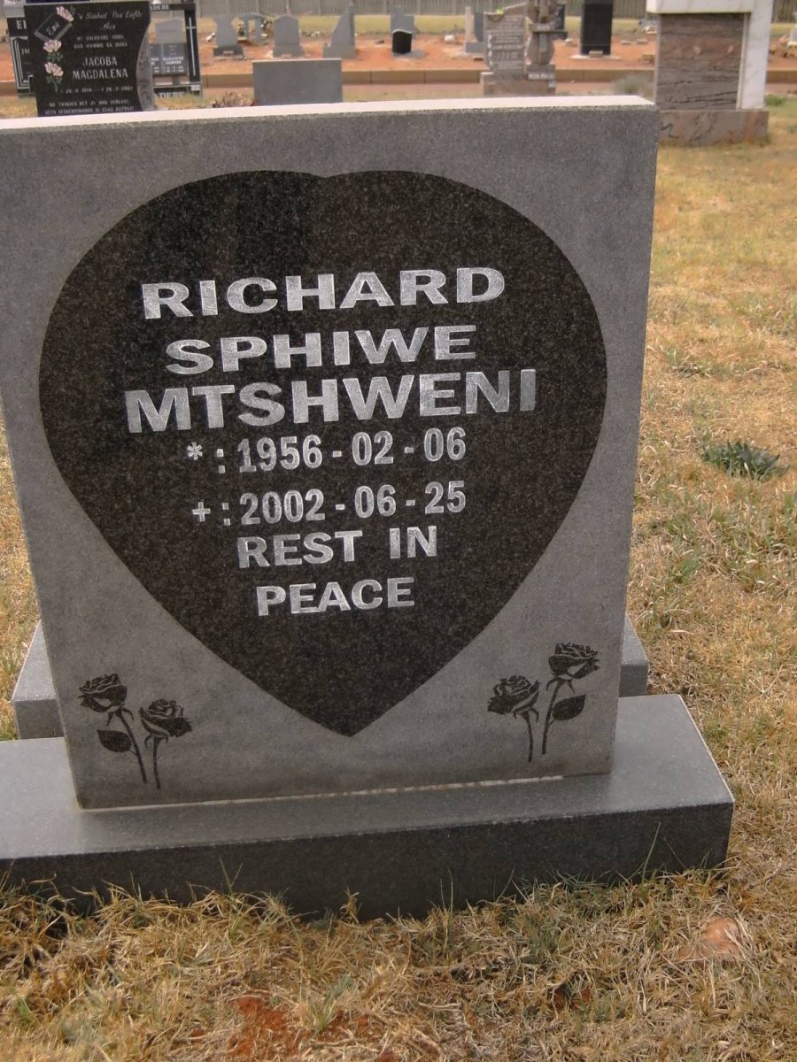 MTSHWENI Richard Sphiwe 1956-2002