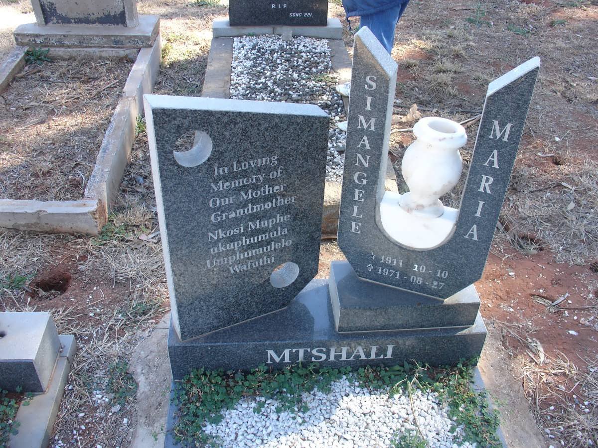 MTSHALI Simangele Maria