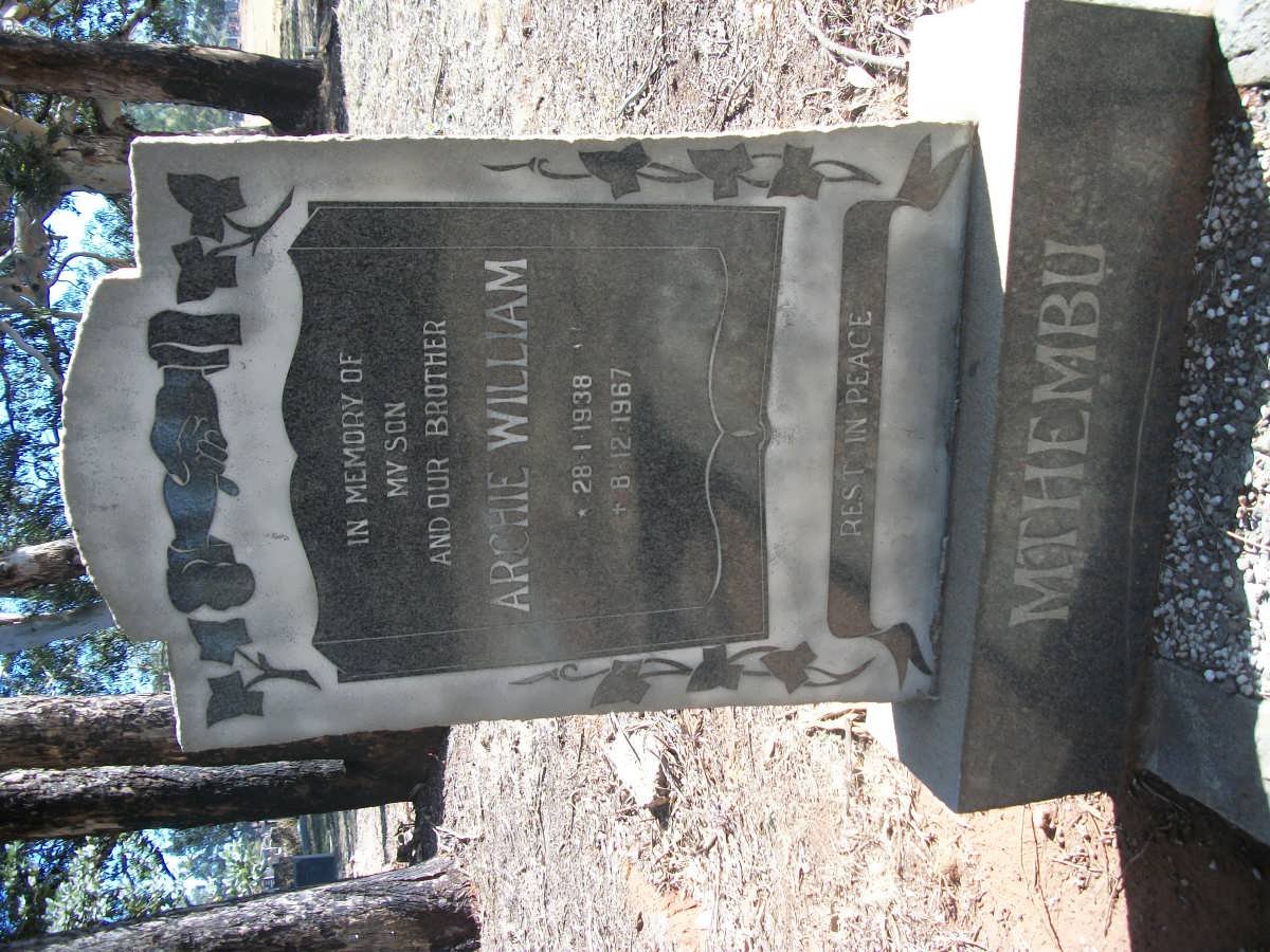 MTHEMBU Archie William 1938-1967