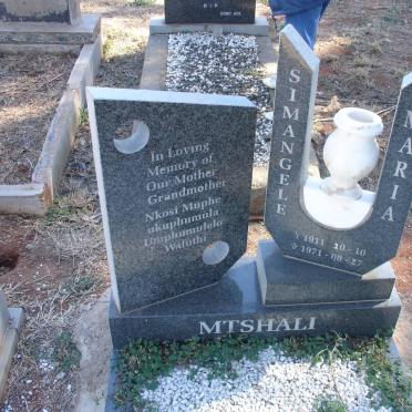 MTSHALI Simangele Maria