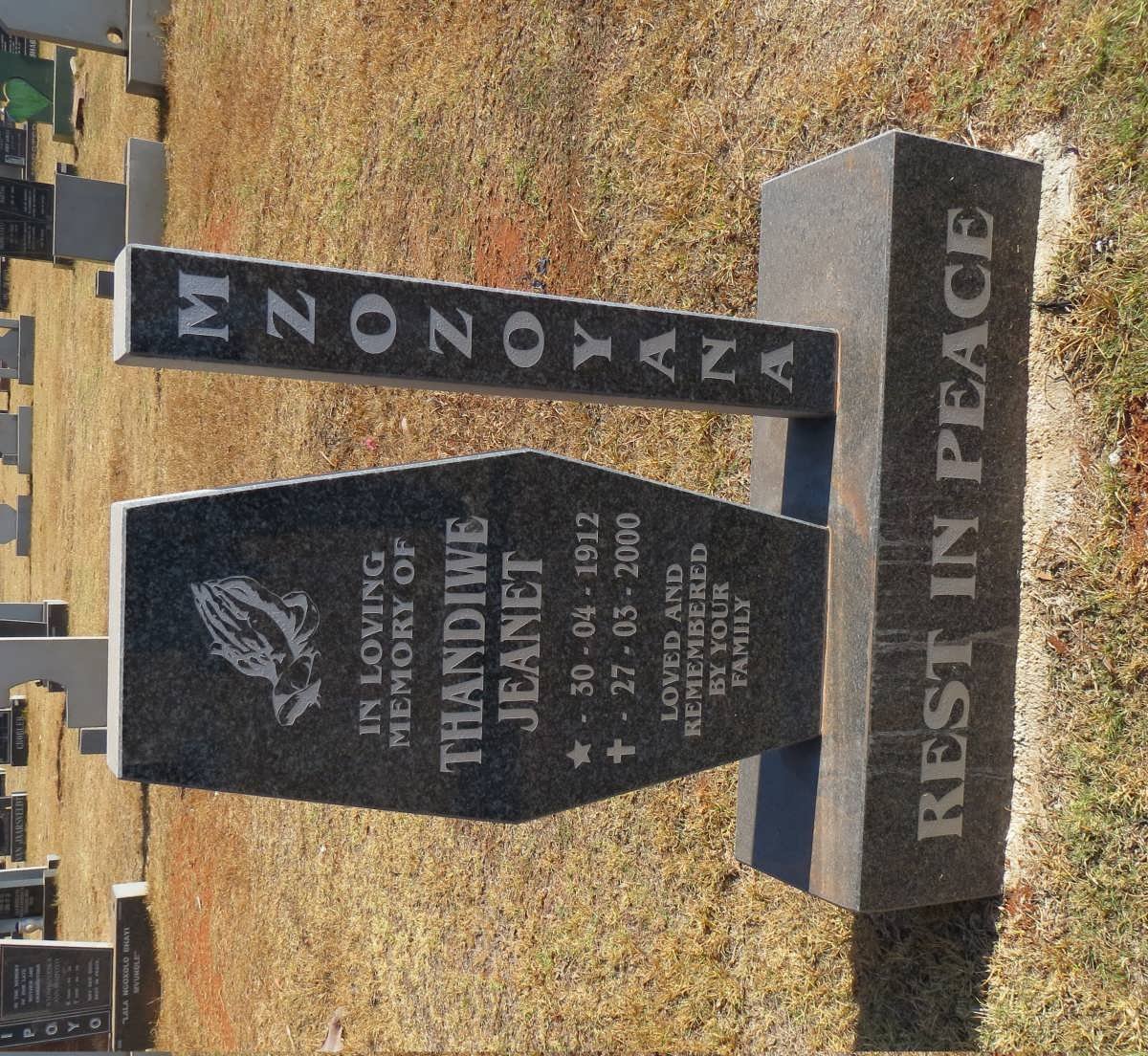MZOZOYANA Thandiwe Jeanet 1912-2000