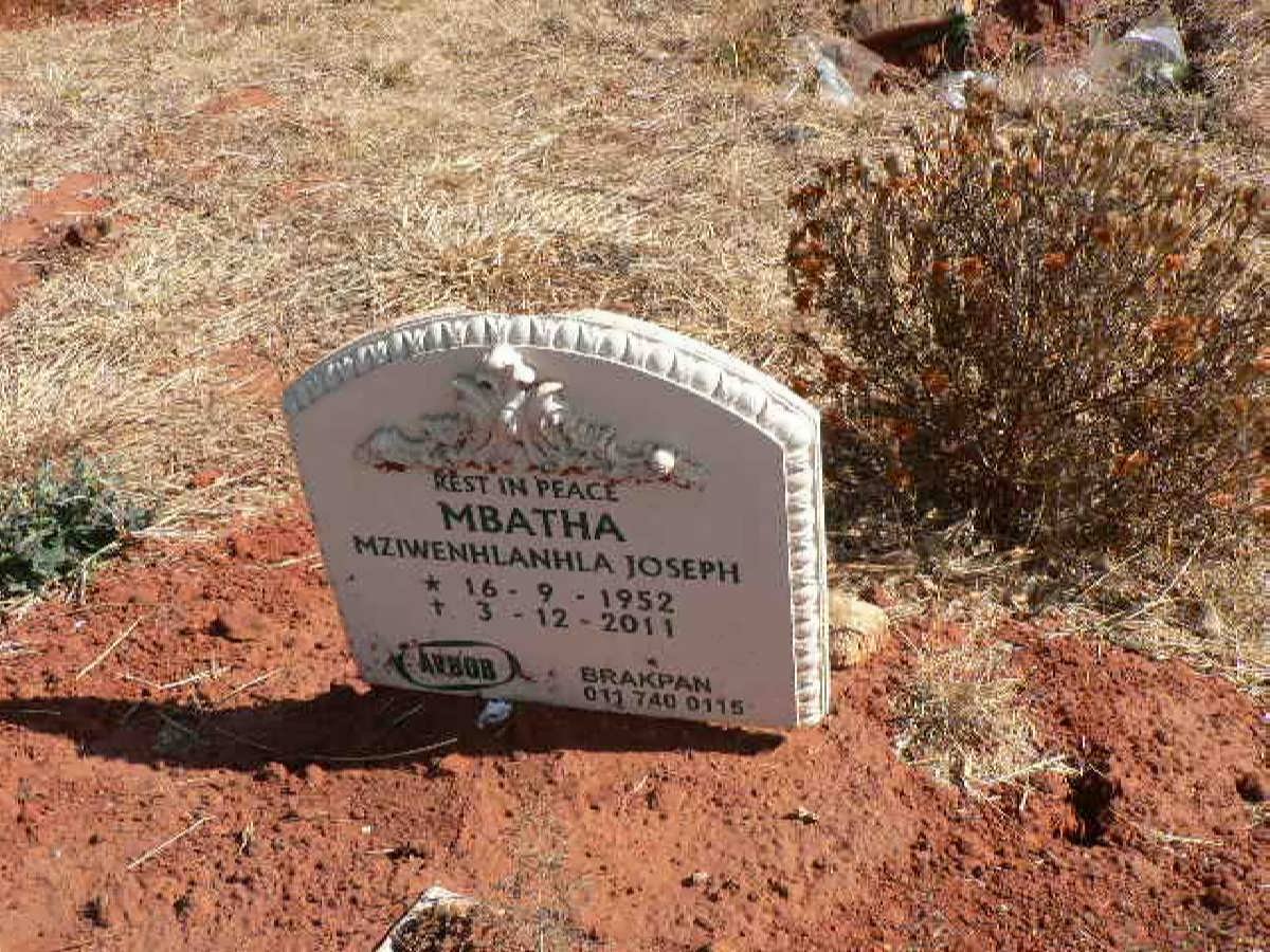 MBATHA Mziwenhlanhla Joseph 1952-2011