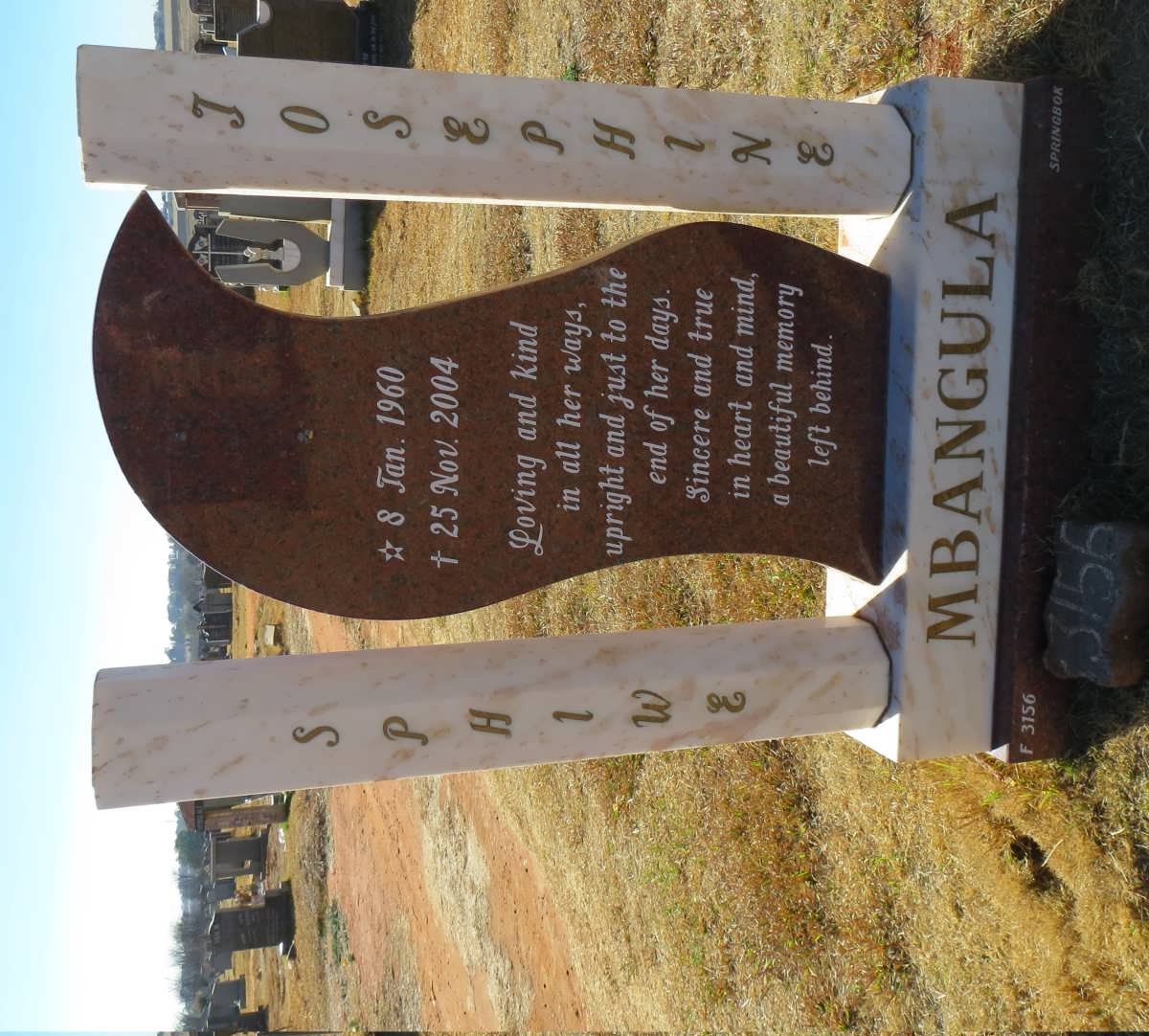 MBANGULA Sphiwe Josephine 1960-2004
