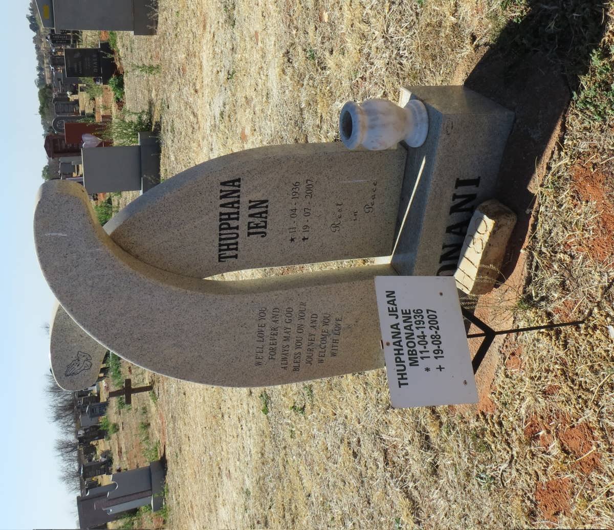 MBONANE Thuphana Jean 1936-2007