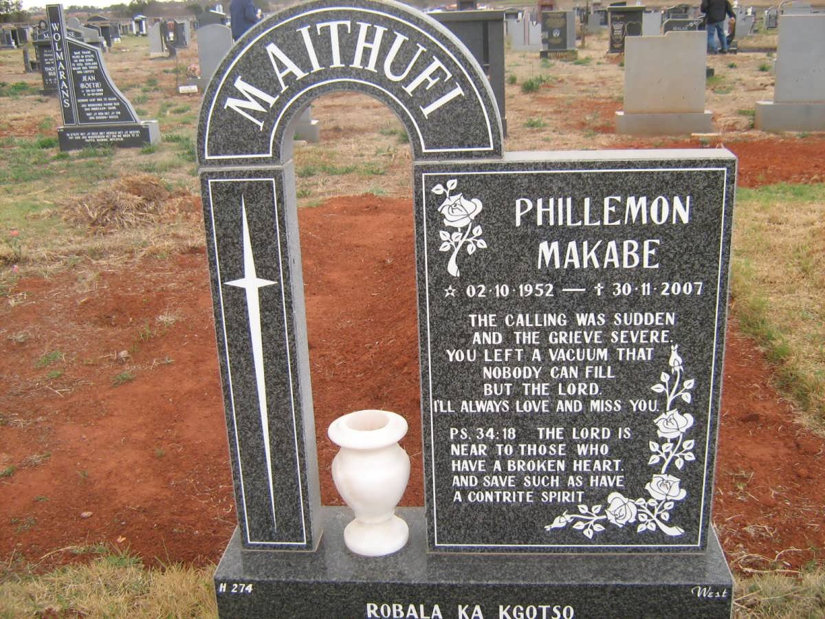 MAITHUFI Phillemon Makabe 1952-2007