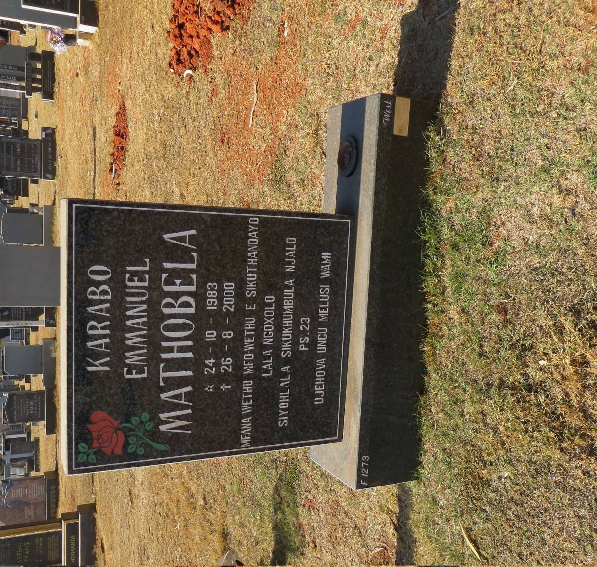 MATHOBELA Karabo Emmanuel 1983-2000