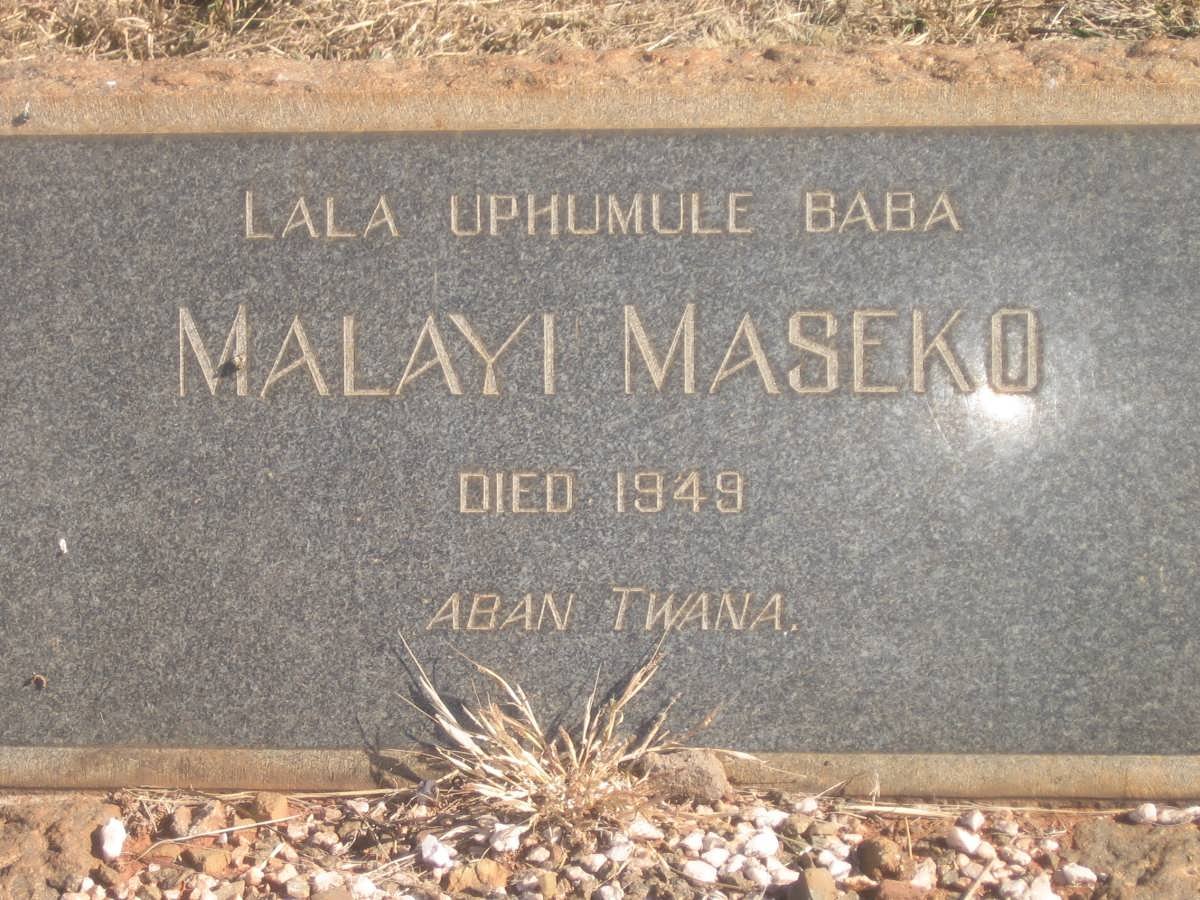 MASEKO Malayi -1949