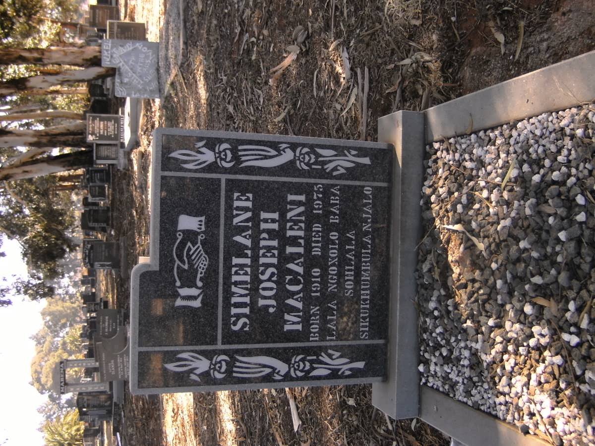 MACALENI Simelane Joseph 1910-1975