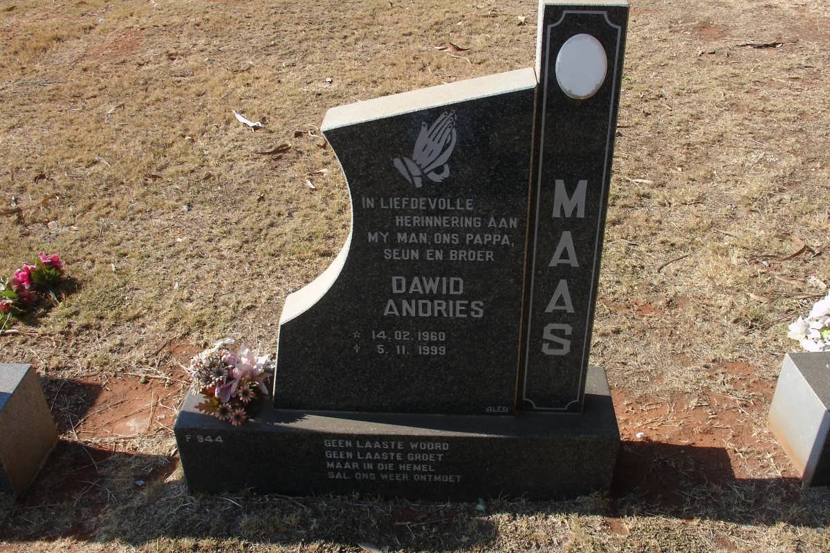 MAAS Dawid Andries  1960-1999