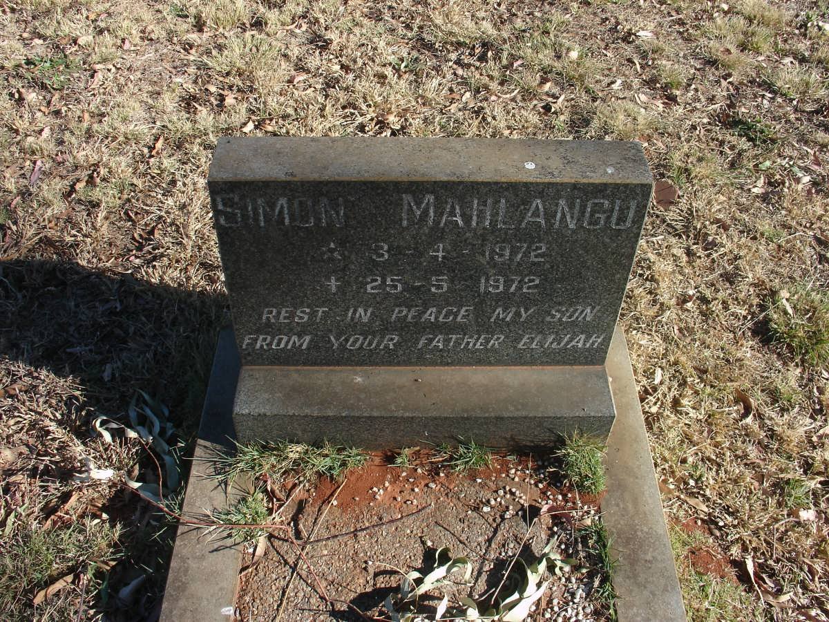 MAHLANGU Simon 1972-1972