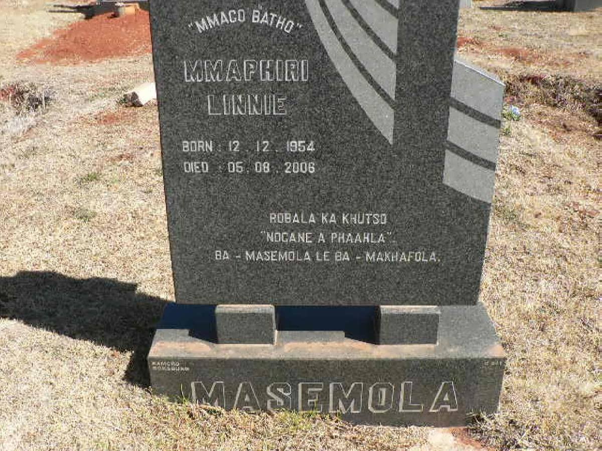 MASEMOLA Mmaphiri Linnie 1954-2006