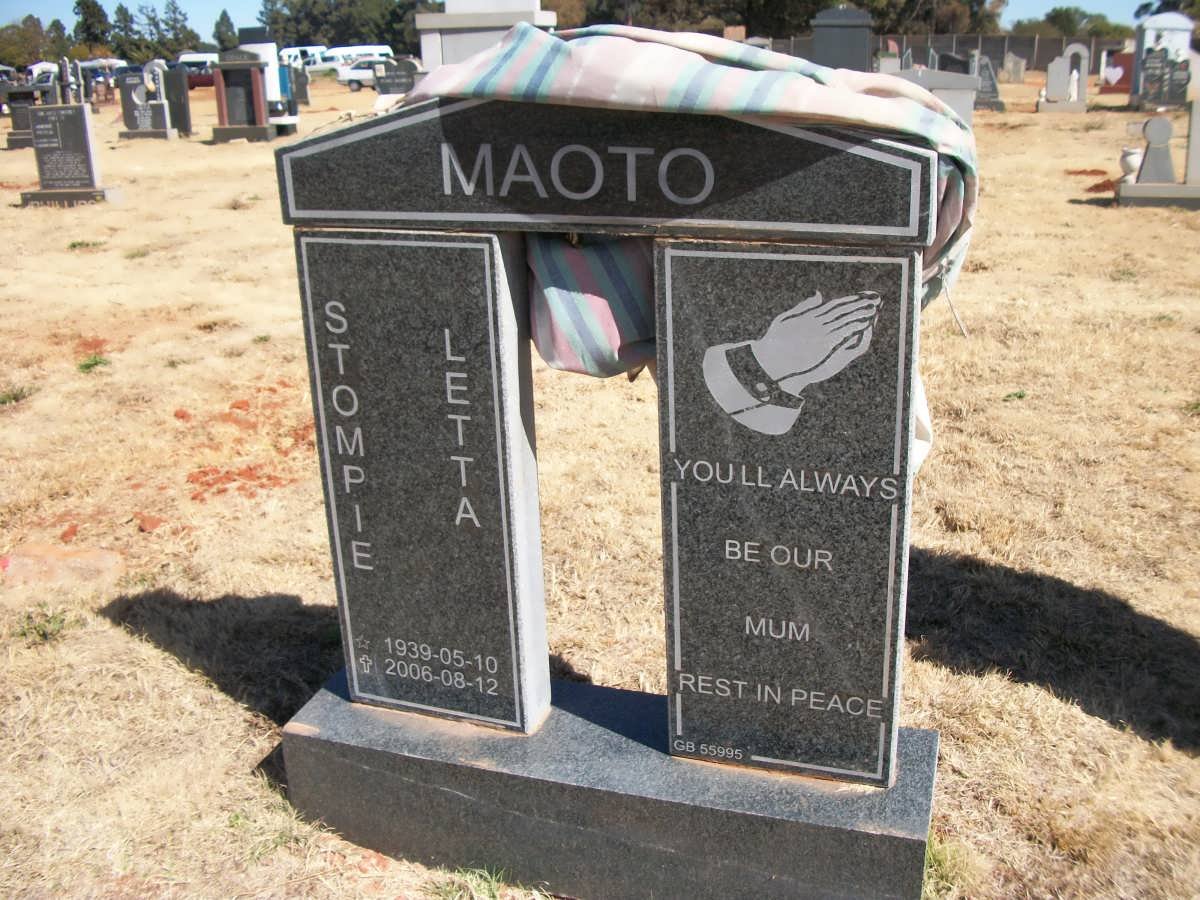 MAOTO Stompie Letta 1939-2006