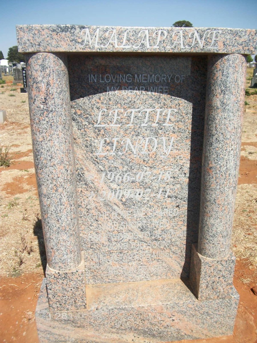 MALAPANE Lettie Lindy 1966-2009