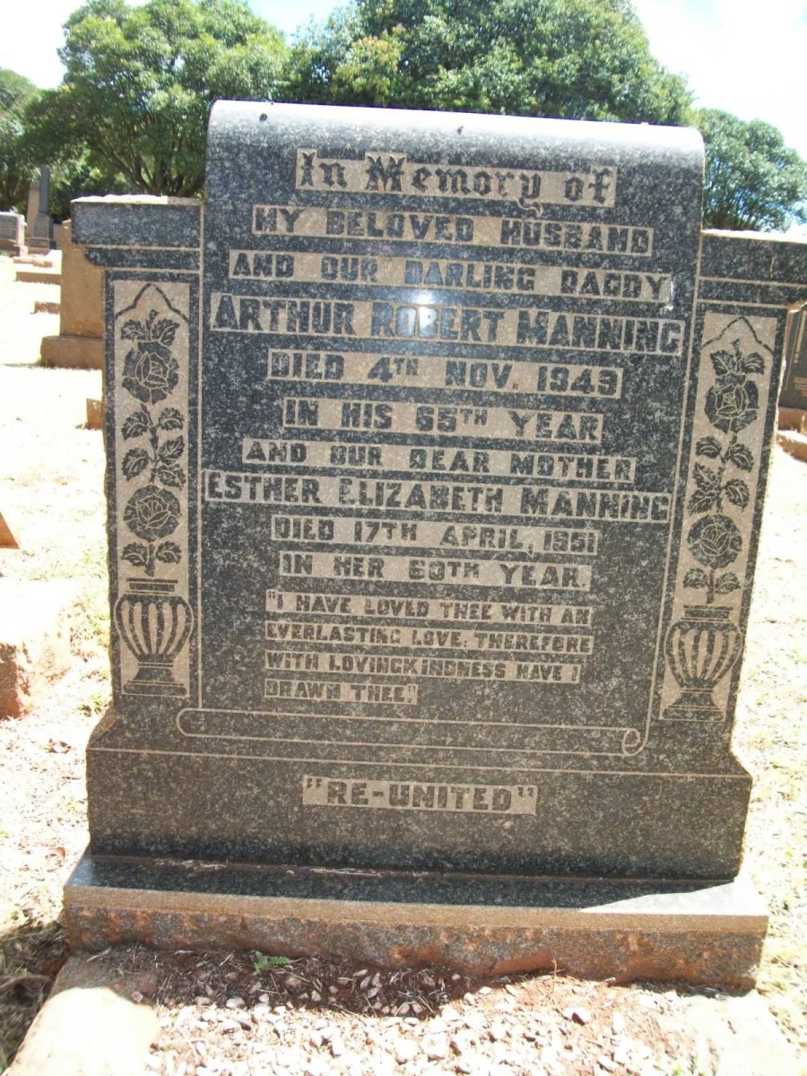 MANNING Arthur Robert -1943 &amp; Esther Elizabeth -1951