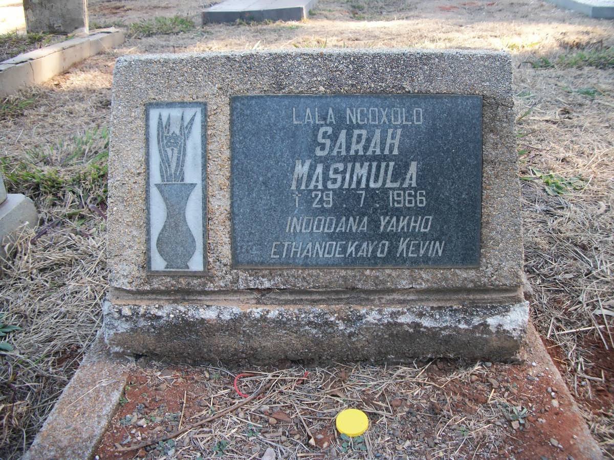 MASIMULA Sarah -1966