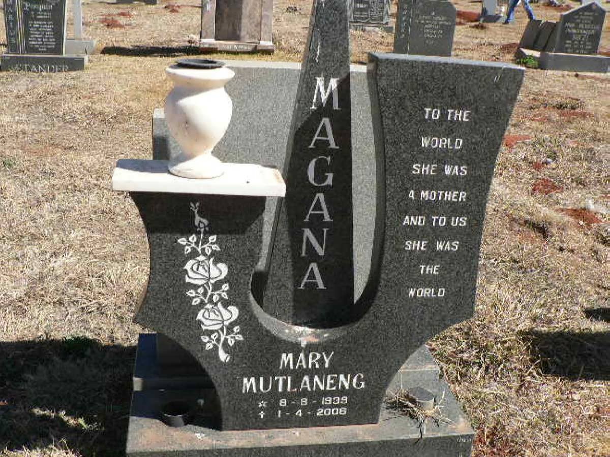 MAGANA Mary Mutlaneng 1939-2006