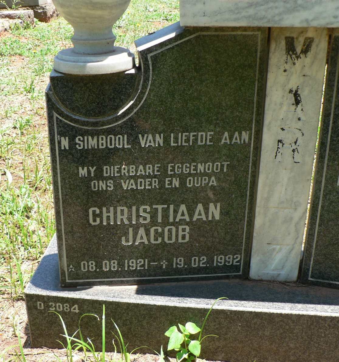 MARITZ Christiaan Jacob 1921-1992