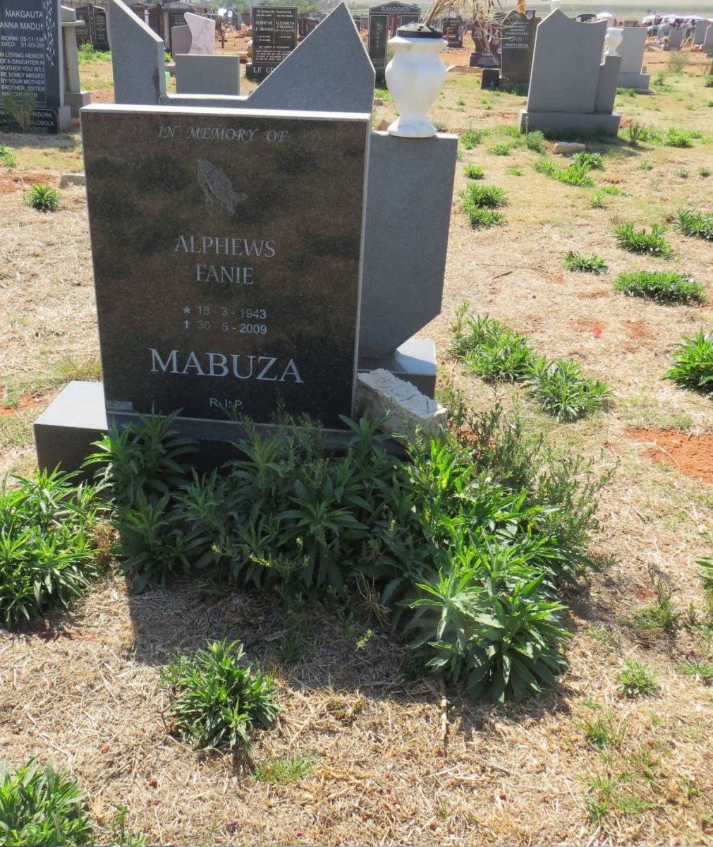 MABUZA Alphews Fanie 1943-2009
