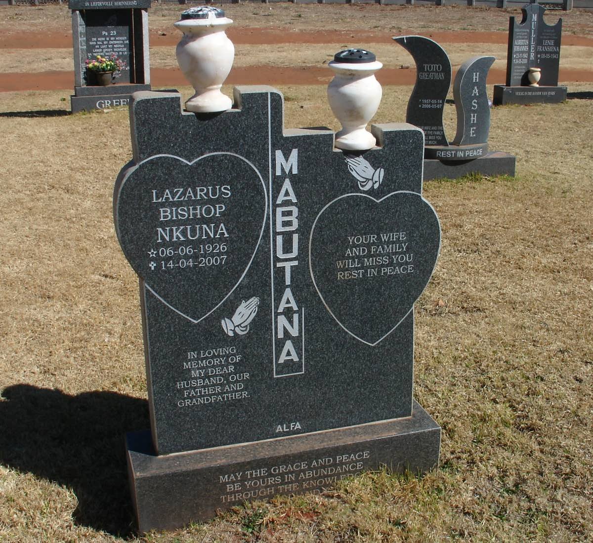 MABUTANA Lazarus Biship Nkuna 1926-2007