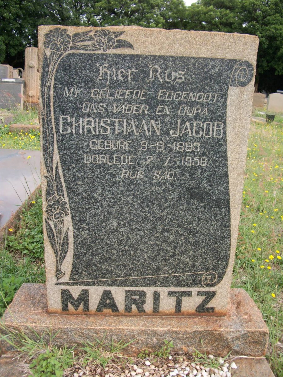 MARITZ Christiaan Jacob 1883-1958
