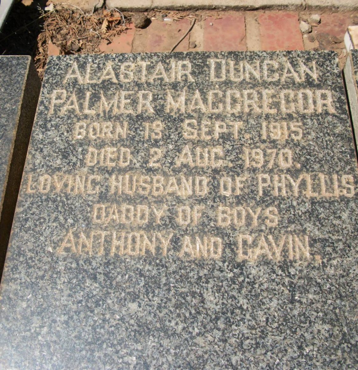 MACGREGOR Alastair Duncan Palmer 1915-1970