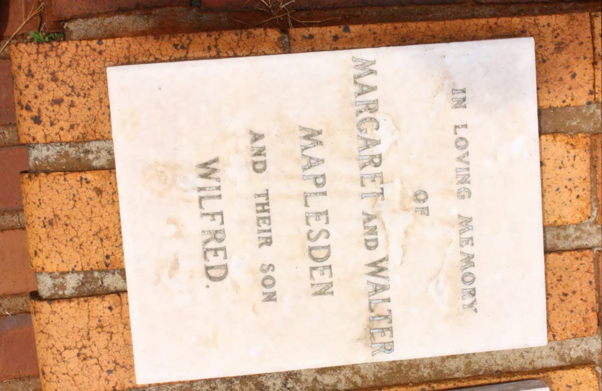 MAPLESDEN Walter &amp; Margaret :: MAPLESDEN Wilfred