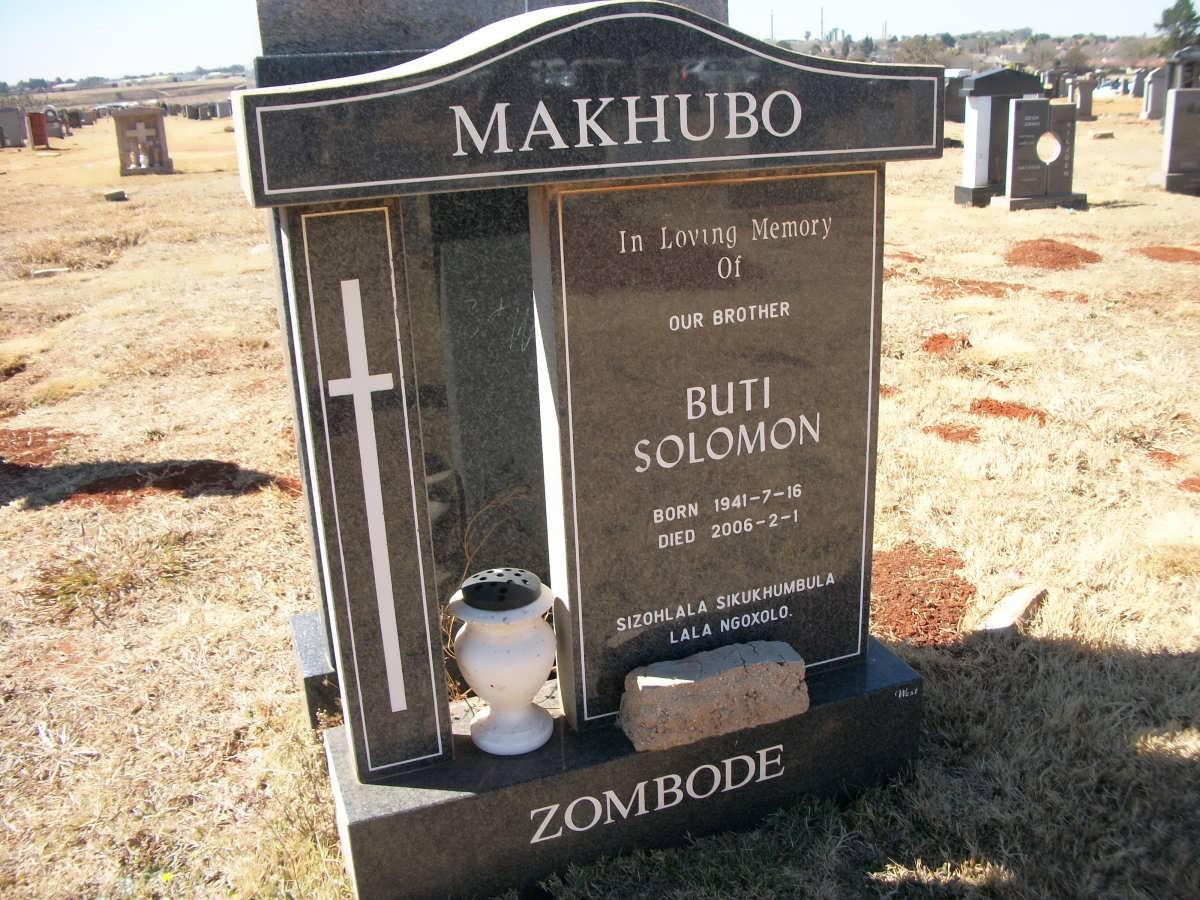 MAKHUBO Buti Solomon 1941-2006
