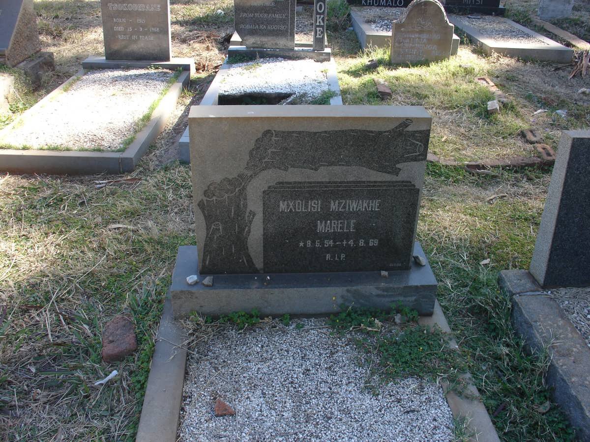 MARELE Mxolisi Mziwakhe 1954-1969