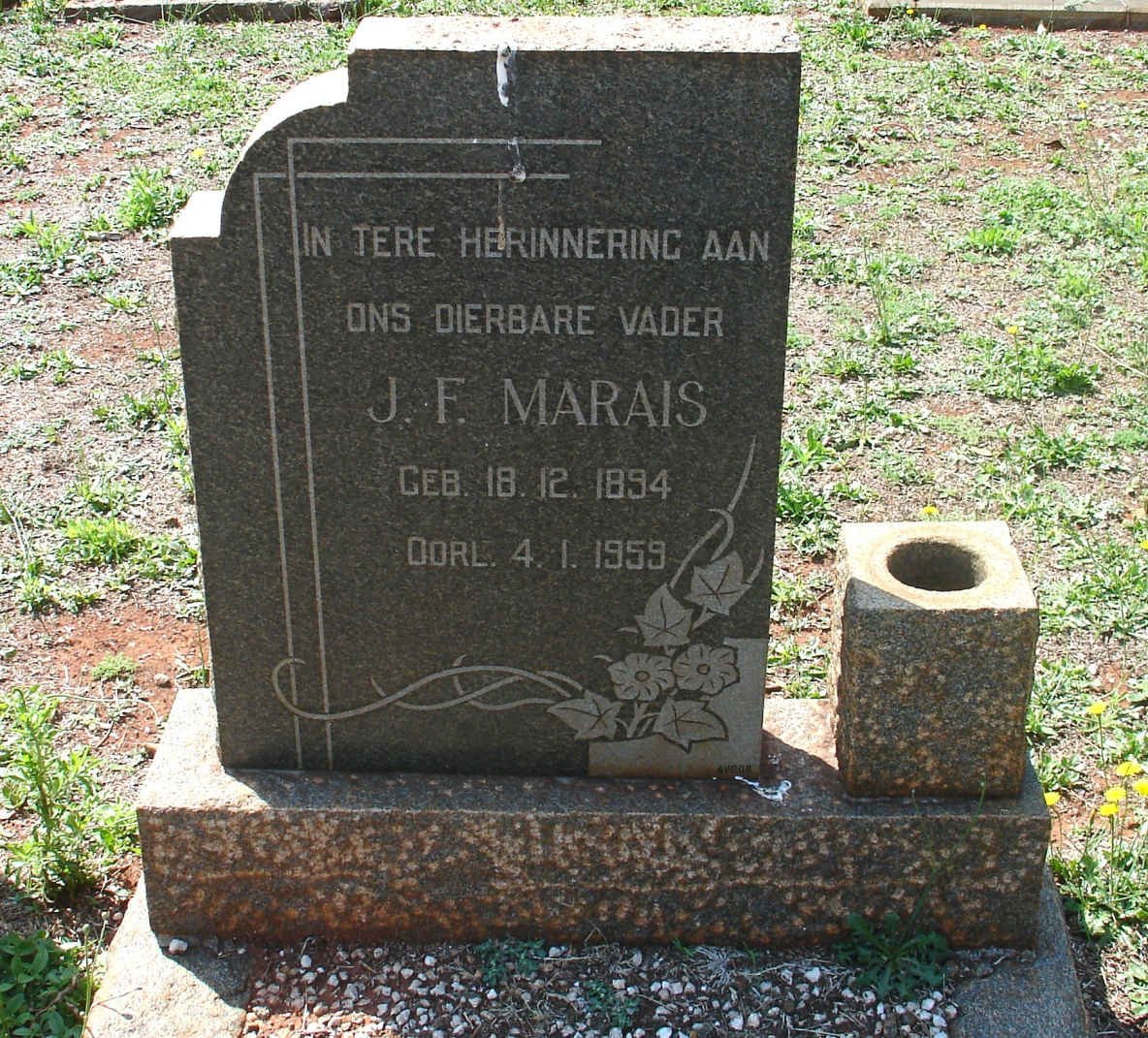 MARAIS J.F. 1894-1959