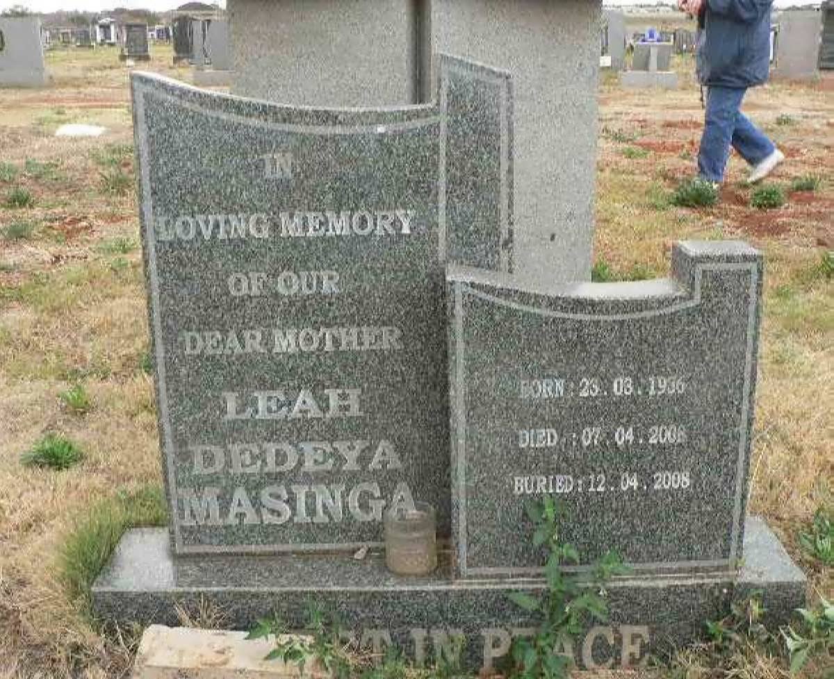 MASINGA Leah Dedeya 1936-2008