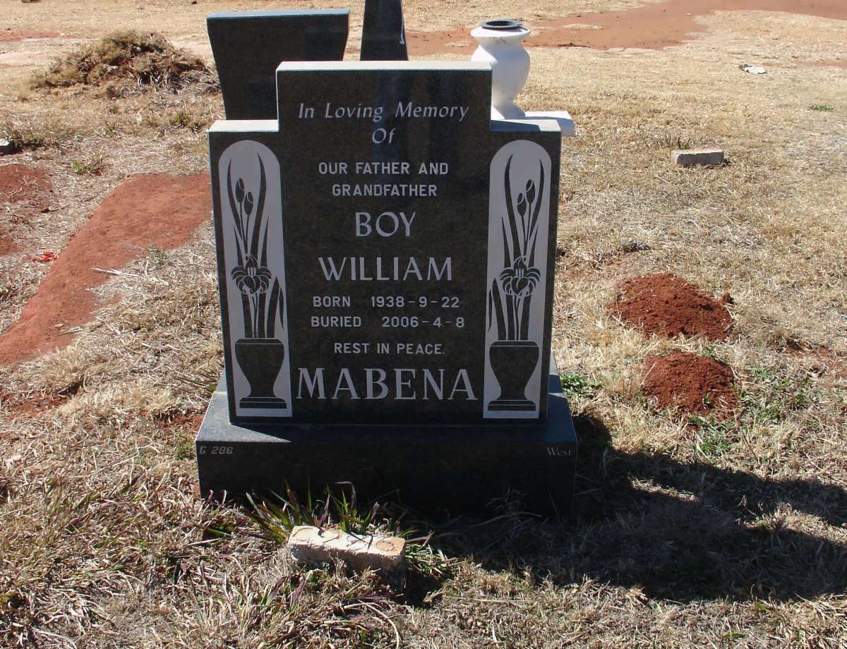 MABENA Boy William 1938-2006