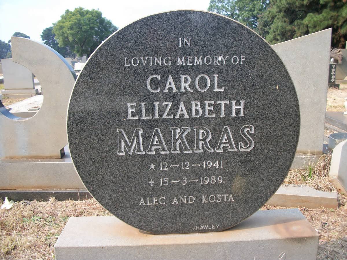 MAKRAS Carol Elizabeth 1941-1989