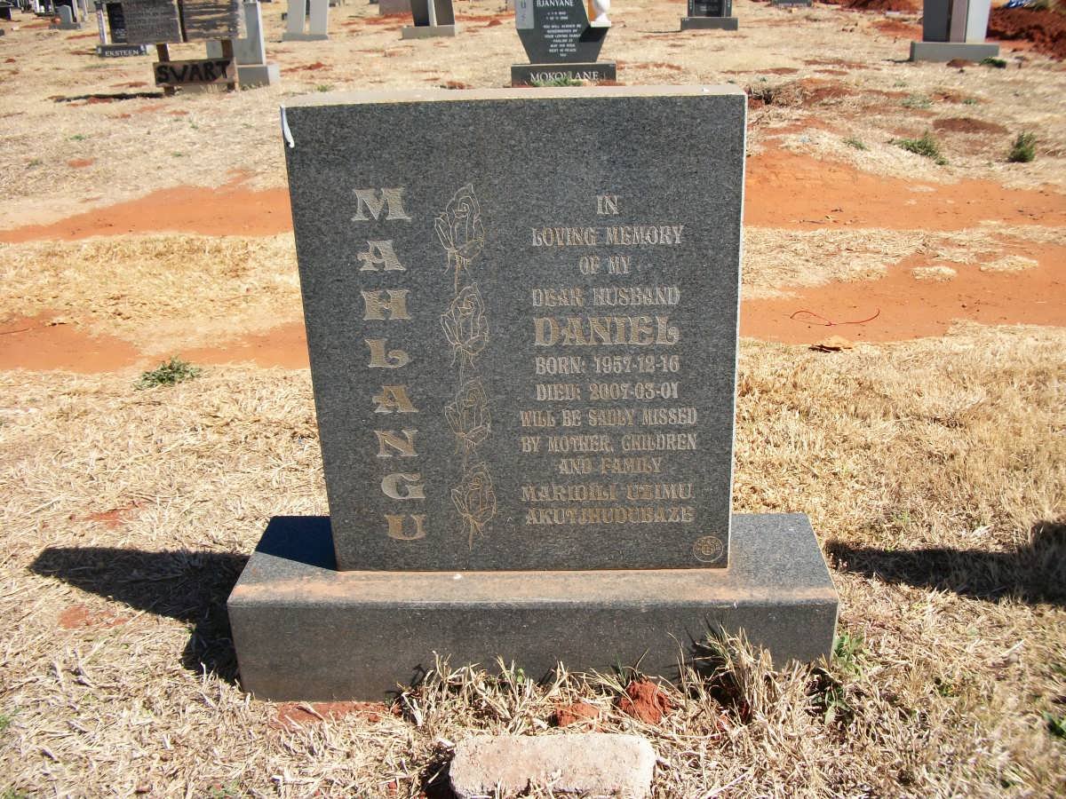 MAHLANGU Daniel 1957-2007