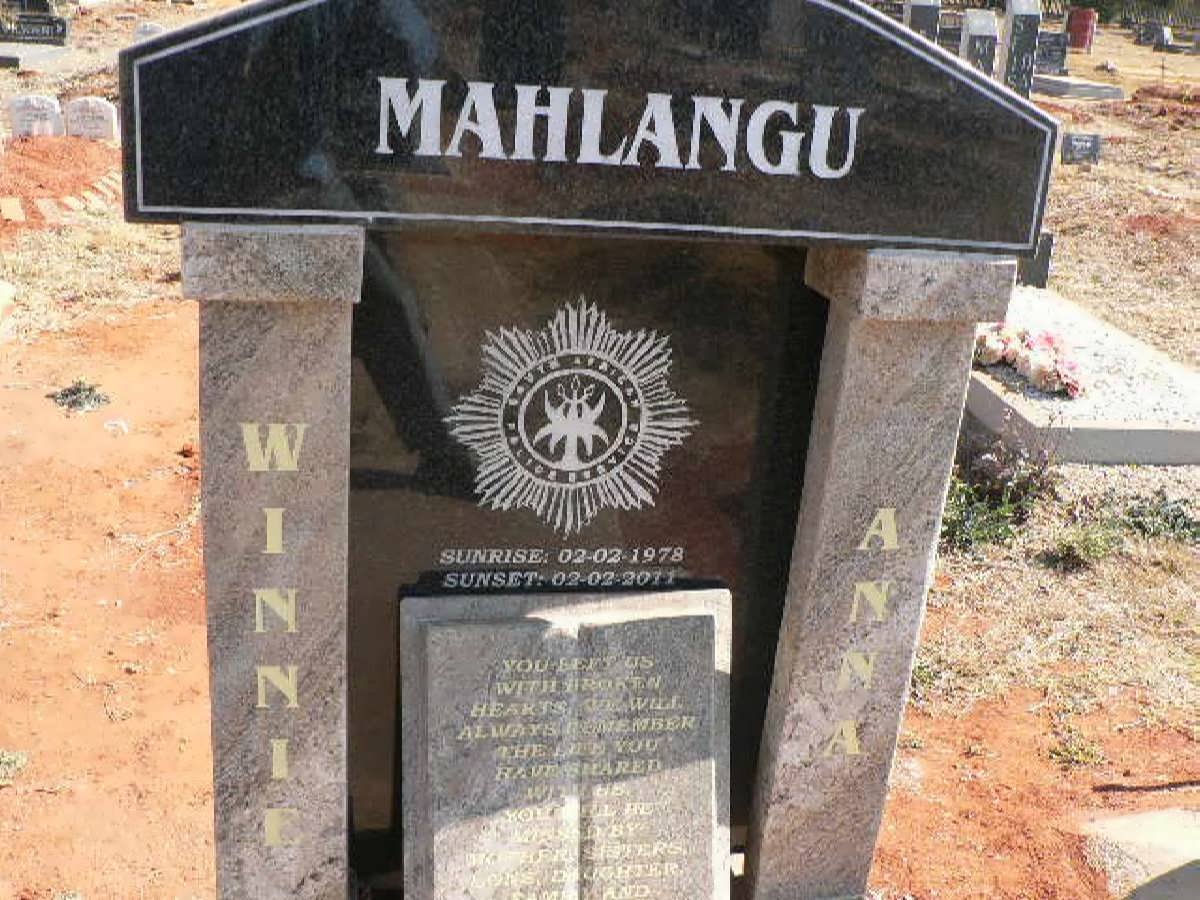MAHLANGU Winnie Anna 1978-2011