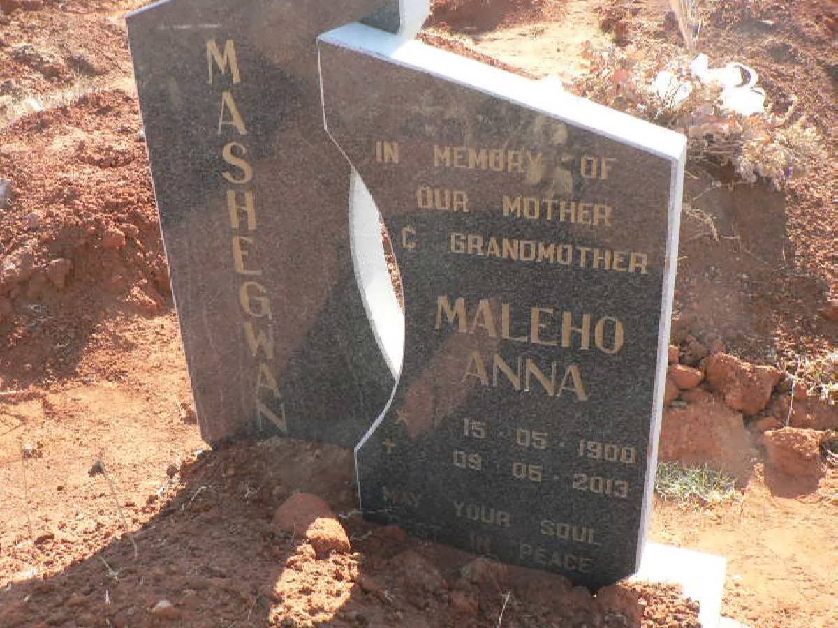 MASHEGWAN Maleho Anna 1908-2013