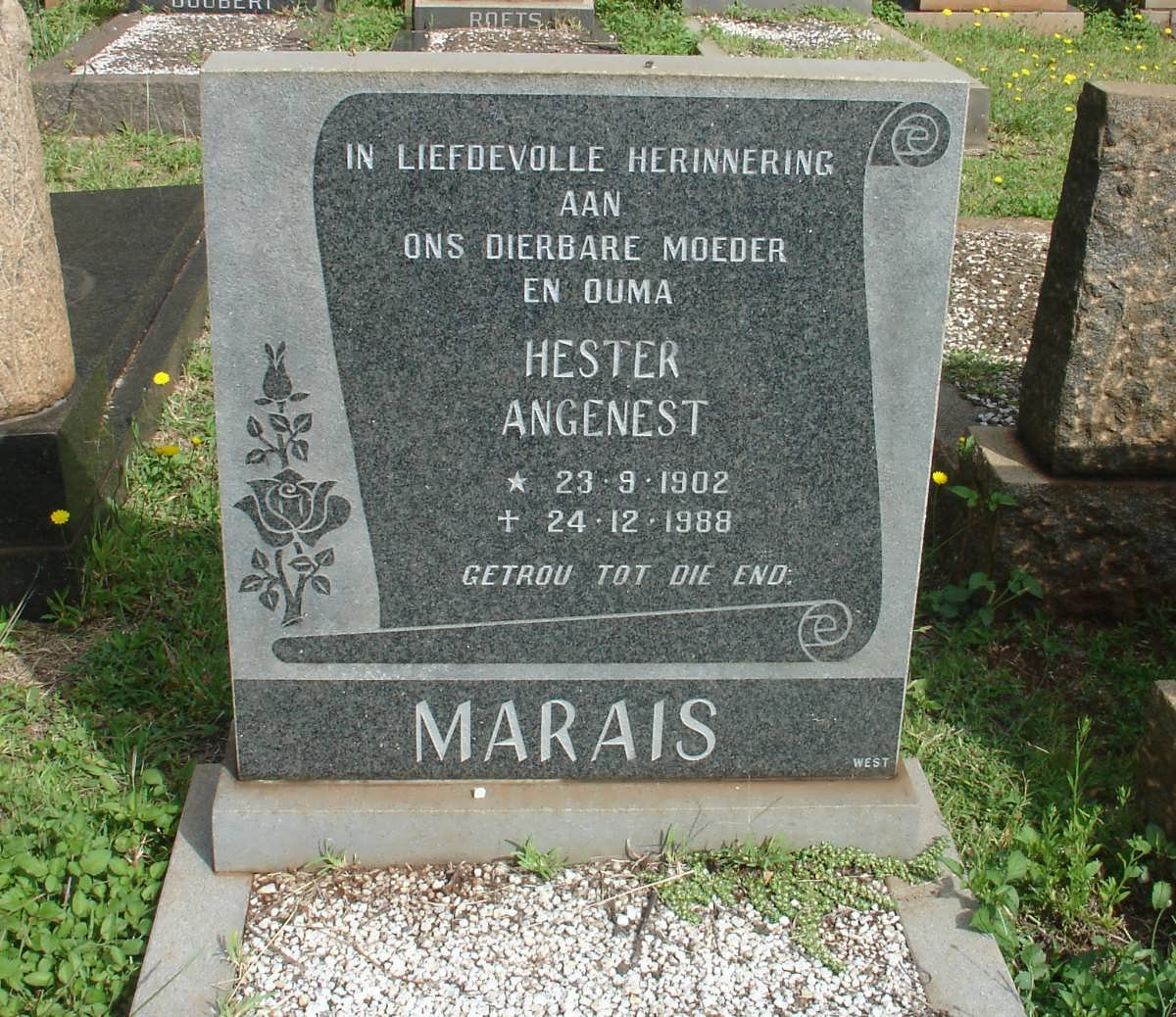 MARAIS Hester Angenest 1902-1988