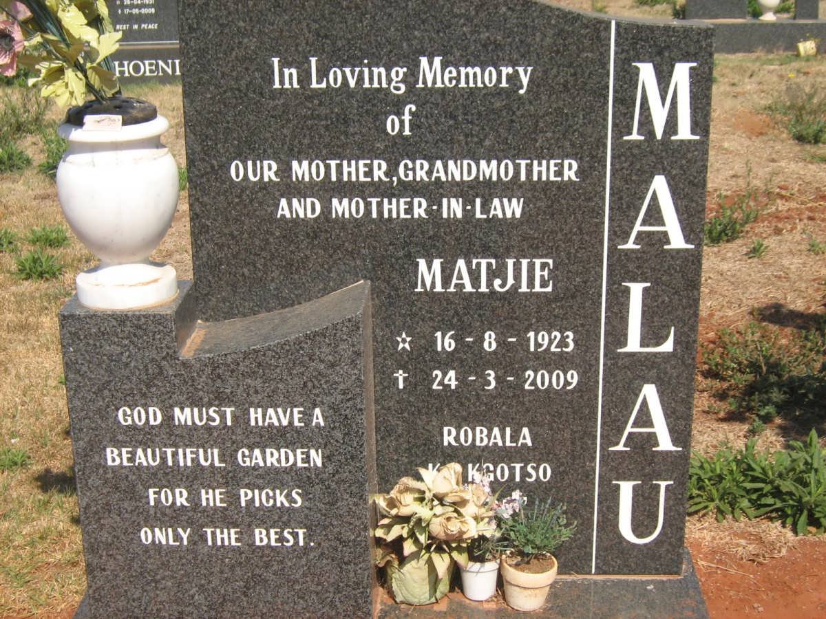 MALAU Matjie 1923-2009