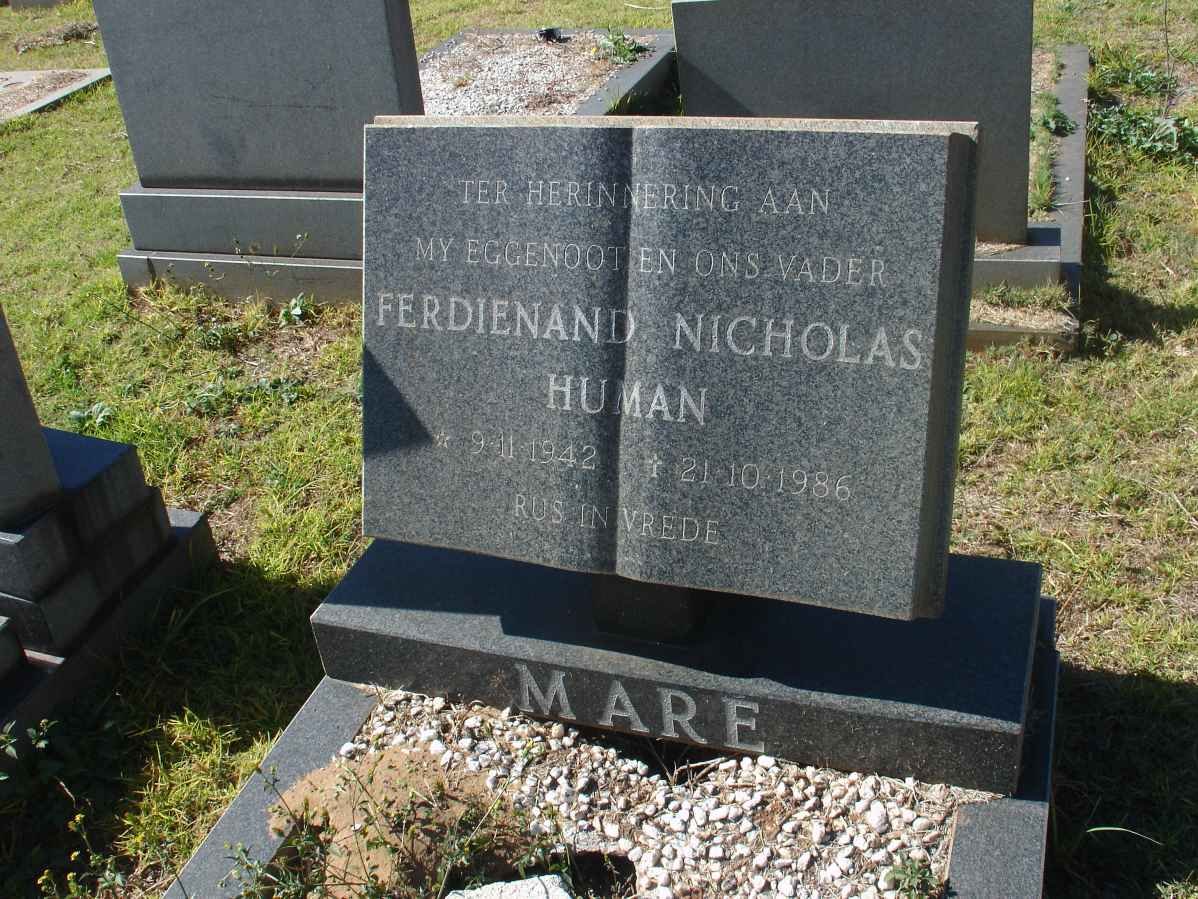 MARE Ferdienand Nicholaas 1942-1986