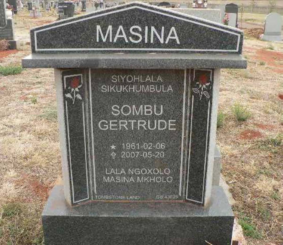MASINA Sombu Gertrude 1961-2007