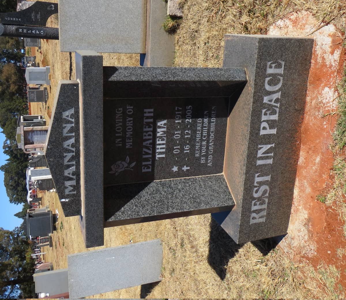 MANANA Elizabeth Thema 1917-2005