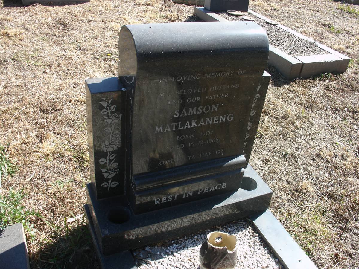 MATLAKANENG Samson 1907-1968