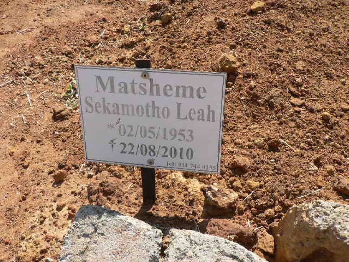 MATSHEME Sekamotho Leah 1953-2010