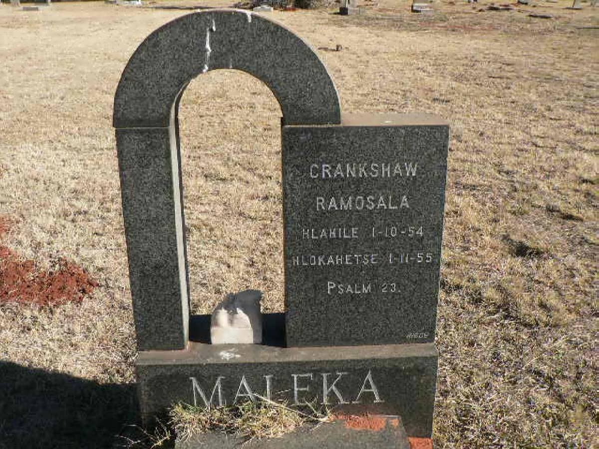 MALEKA Crankshaw Ramosala 1954-1955